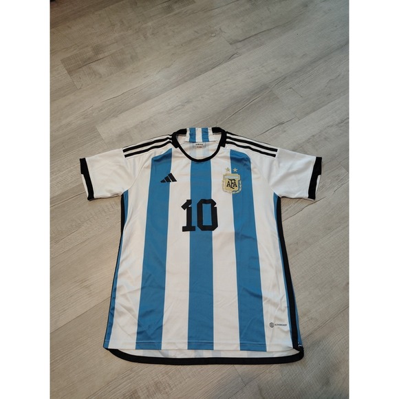 Adidas Argentina 2022 Home Soccer Jersey 2-Stars Lionel Messi Size M Futbol - Picture 1 of 13
